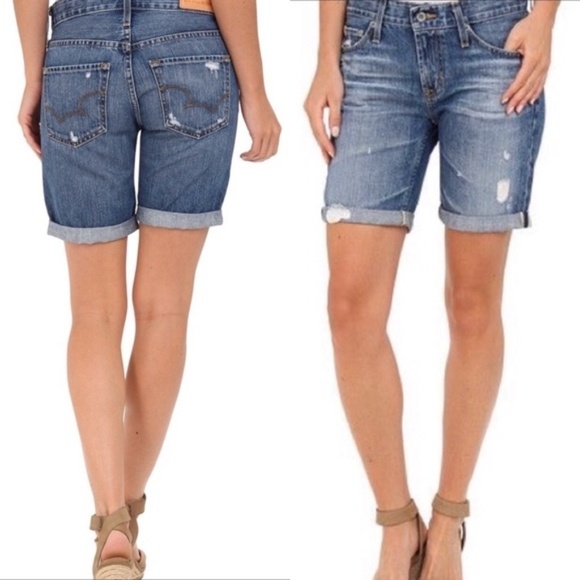 Big Star Joey Distressed Boyfriend Blue Jean Denim Shorts, Women’s Size 25 - Picture 1 of 12